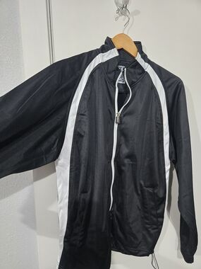 Men's Black & White Track Jacket